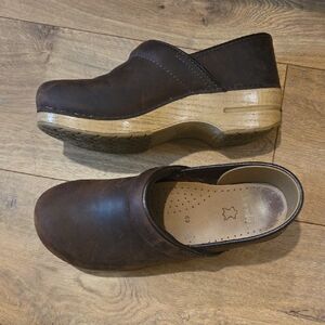 Dansko Brown Leather Mules
